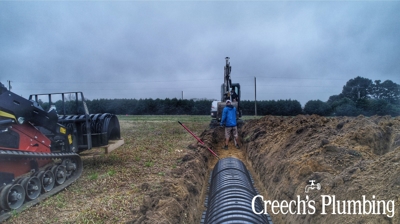 Drain Line Installation Photo