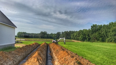 Drainfield New Installation Photo