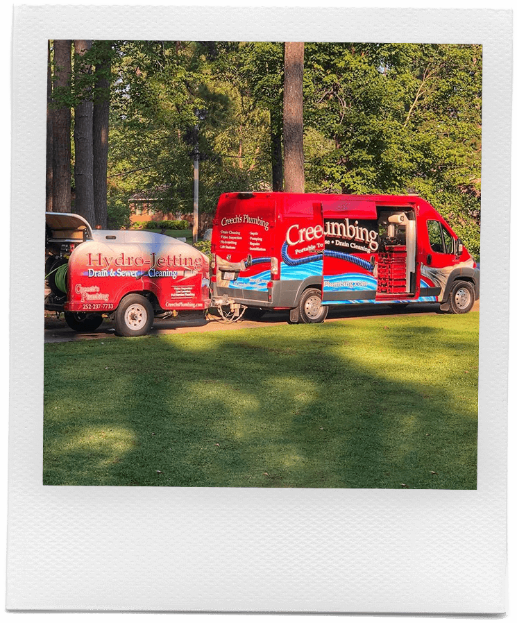 Creech's plumbing trucks